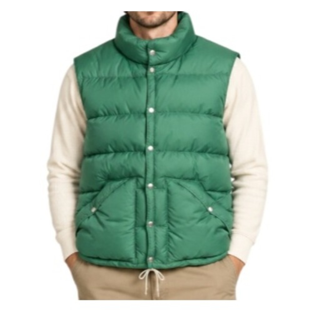 Vintage Holubar USA Down Puffer Vest Green Mens M Boulder Colorado Gorpcore